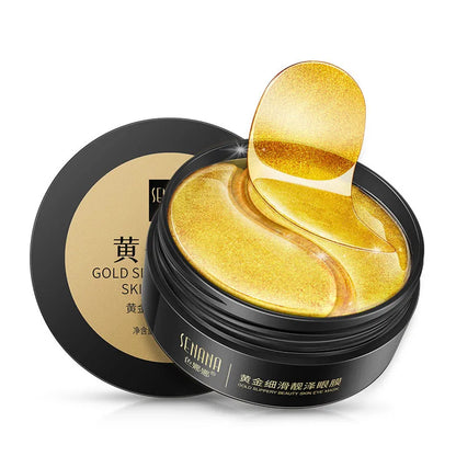24K Gold Hyaluronic Acid Eye Mask - Collagen Patches for Dark Circles & Skin Care