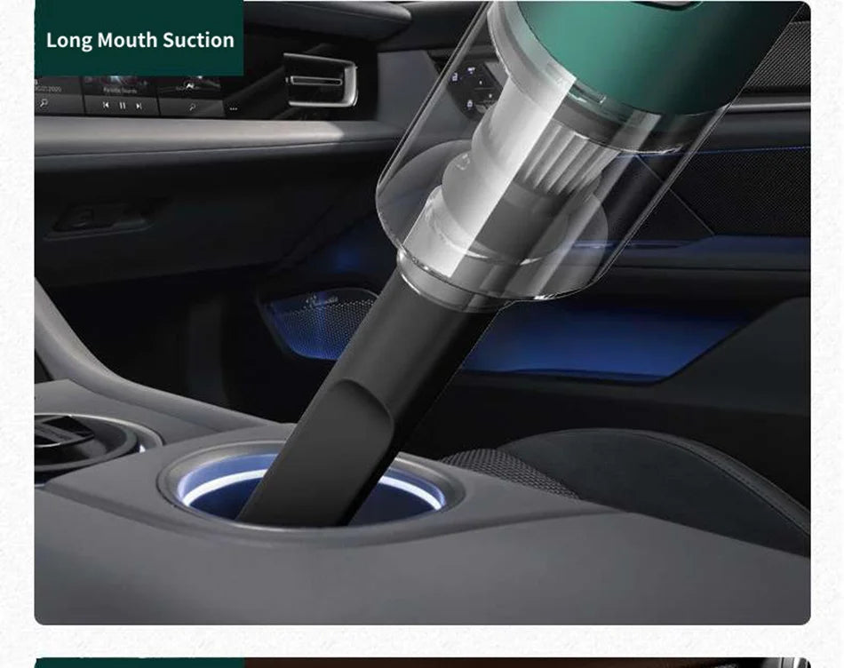 15000Pa Wireless Mini Handheld Vacuum Cleaner - High Suction for Home, Car & Pet Hair Removal