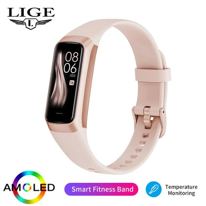 LIGE AMOLED Smart Watch 2023, Men & Women Fitness Tracker, Heart Rate, Blood Oxygen Monitor, Waterproof Smart Bracelet