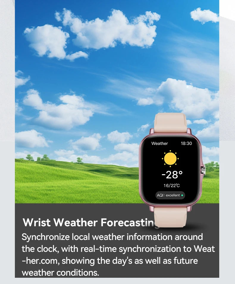 LAXASFIT 2025 Smart Watch, Bluetooth Talk, Full Touch Screen, Heart Rate Monitor, Sports Fitness Tracker for Men & Women
