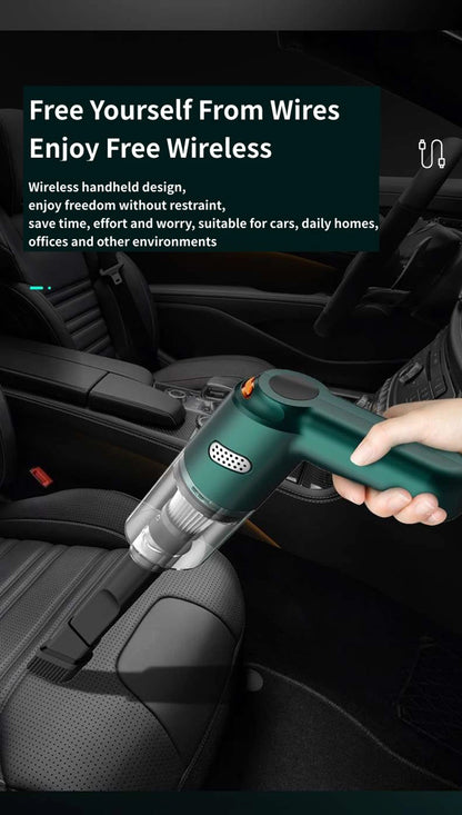 15000Pa Wireless Mini Handheld Vacuum Cleaner - High Suction for Home, Car & Pet Hair Removal