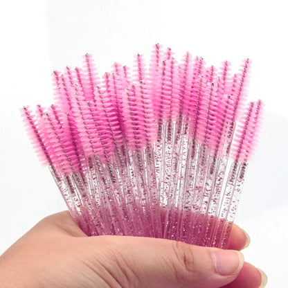 CNK Disposable Eyelash Brushes – 5/50 Pcs Mascara Wands Applicator Spoolers for Makeup