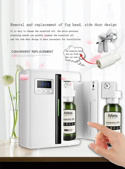 Scent Machine Aroma Diffuser, Wall-Mounted 160ML Fragrance Diffuser with Fan for Hotel & Home