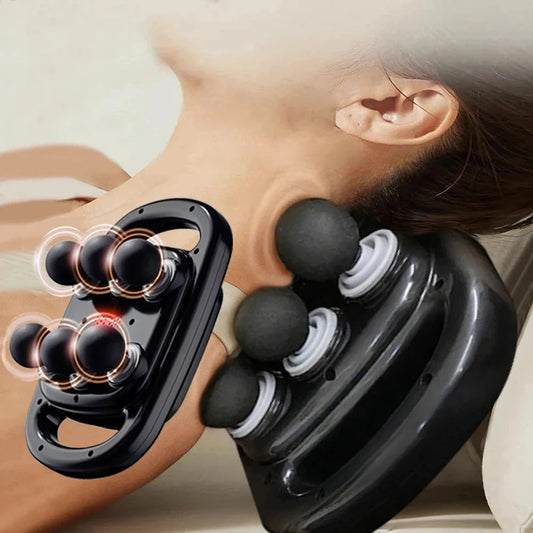 6-Head Massage Gun for Deep Tissue Muscle Relief Neck, Spine & Full Body Percussion