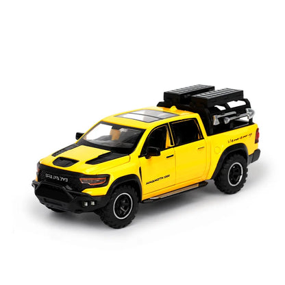 1/32 RAM 1000 TRX Mammoth Pickup Alloy Car Model with Sound and Light Pull Back Toy for Kids Collectibles Birthday Gift