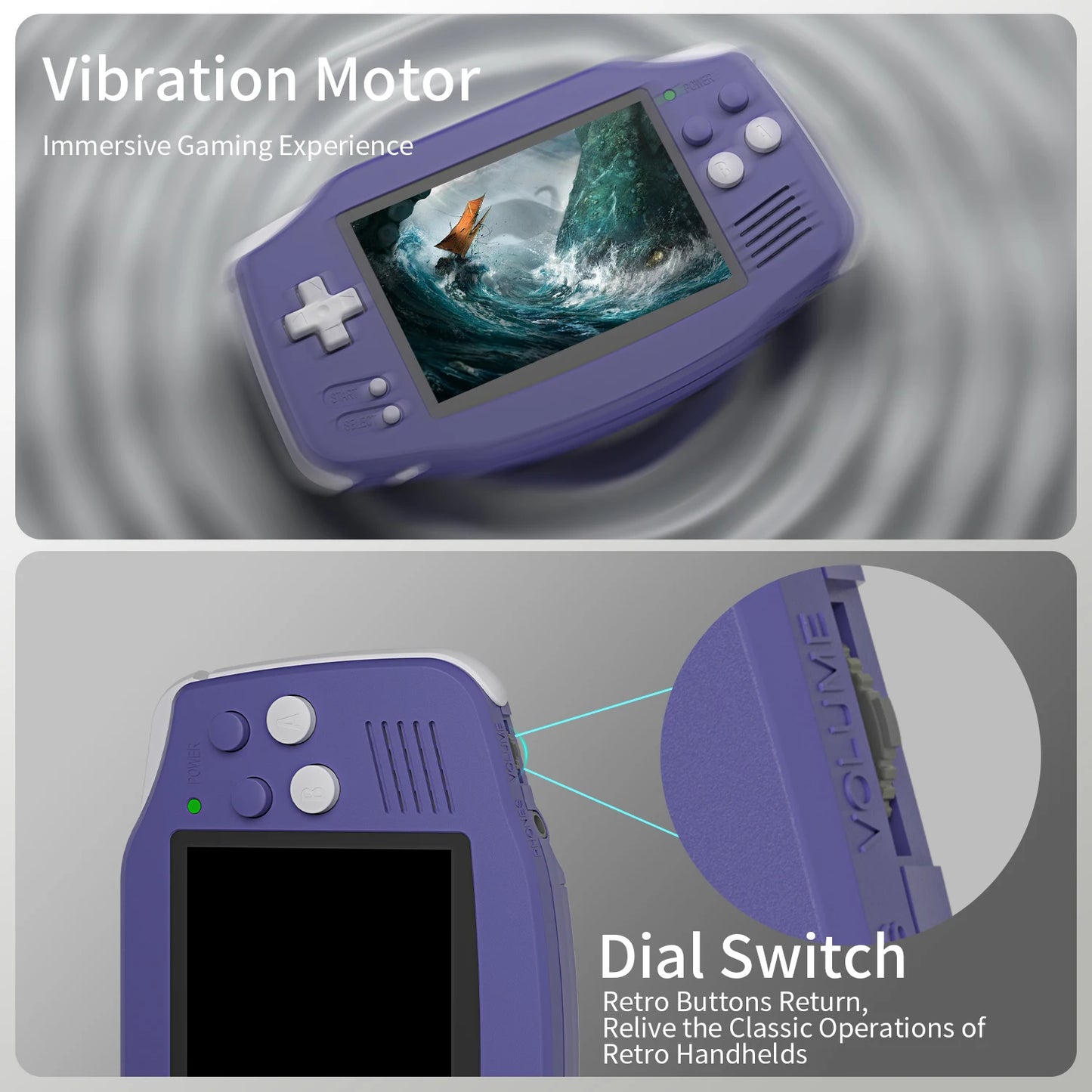 ANBERNIC RG34XX Retro Handheld Game Console - 3.4" IPS, 64-bit Linux, 3500mAh, WIFI & Bluetooth, Video Gaming Player