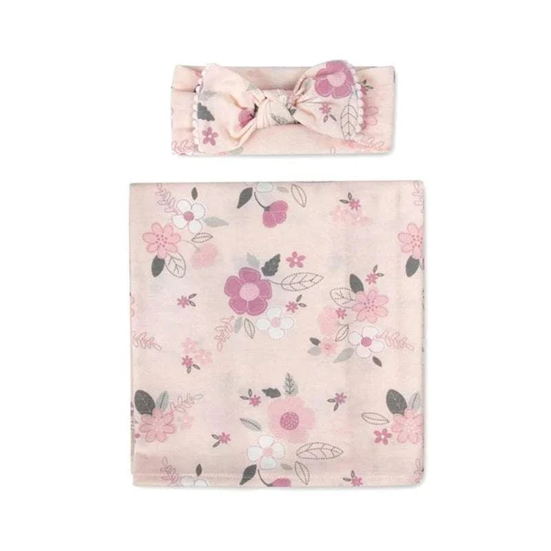 Cotton Floral Receiving Blanket