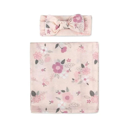 Cotton Floral Receiving Blanket