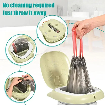 Portable Folding Toilet for Kids, Travel Potty for Car, Camping, Indoor & Outdoor Use