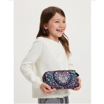New Original Australia Smiggle Schoolbag for Girls with Black Cat Flower Lunch Bag & Pencil Case