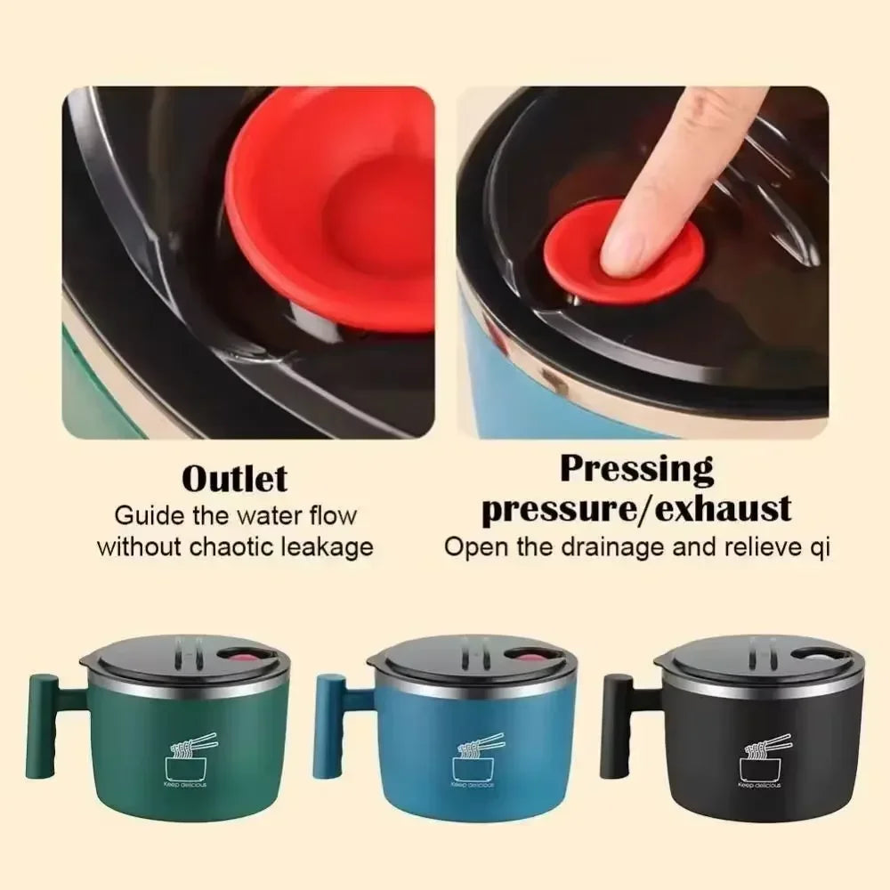Ramen Bowl & Lunch Container 1000ml - Thai Soup Bowls with Phone Stand, Cereal Bowls for Home, Kitchen & Camping