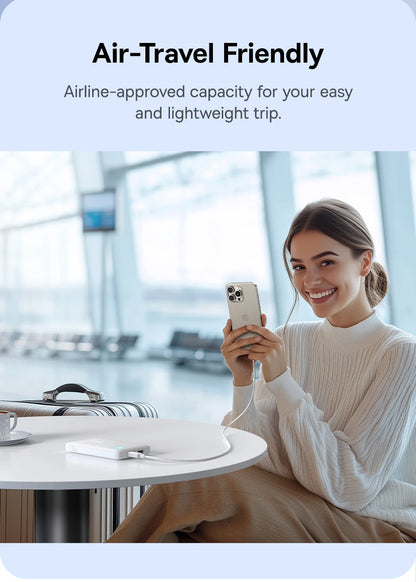 Baseus 22.5W Power Bank 10000mAh, QC PD Fast Charging Portable Charger for iPhone 16/15, Samsung, Xiaomi