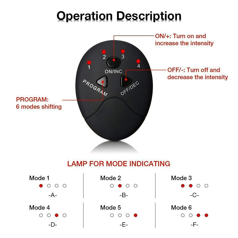 Electric Body Shaping Device Wireless Hip Training & Slimming Massager with Multiple Settings