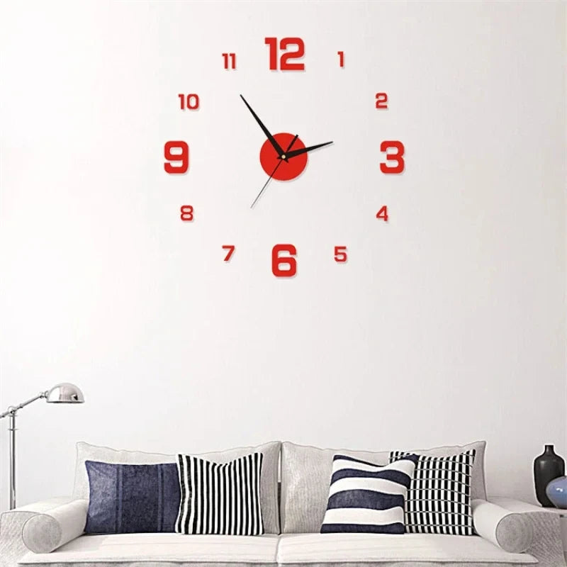 Luminous DIY Stereoscopic Digital Wall Clock, Silent Home Decoration for Living Room & Bedroom