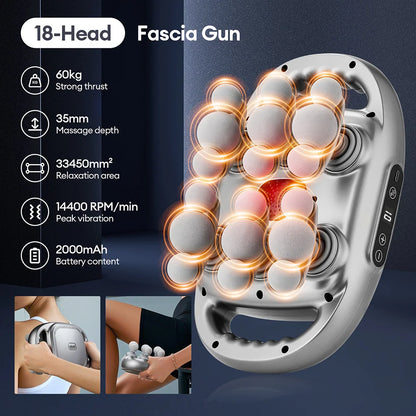 42-Head Fascia Gun High-Frequency Vibration Body Massager for Neck, Back & Waist Relief