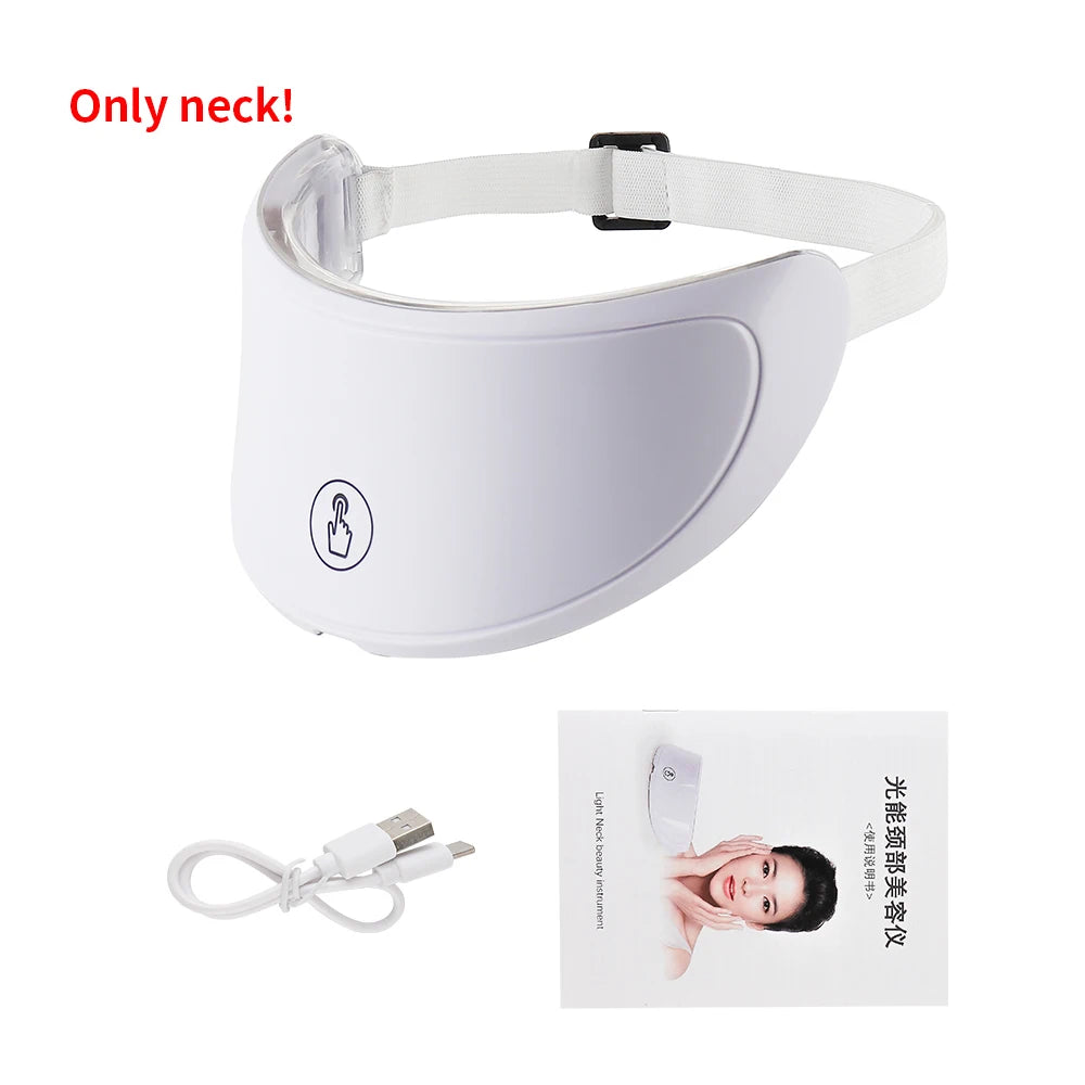 Wireless 7-Color LED Face Beauty Machine - Skin Tightening & Rejuvenation Facial & Neck Mask