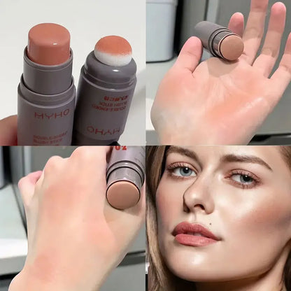 Double-Ended Blush Stick – Natural Long-Lasting Matte Creamy Rouge for Expansive Color
