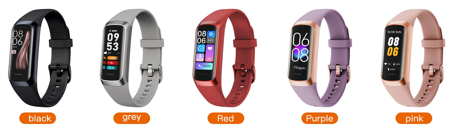 AMOLED Smartwatch with Body Temperature Monitor, Fitness Tracker, 3ATM Waterproof, for Men & Women, Compatible with IOS/Xiaomi