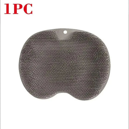 Exfoliating Shower Massage Scraper & Non-slip Bath Mat with Silicone Foot Wash Brush