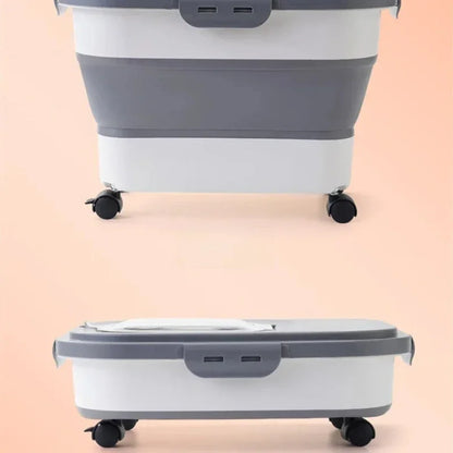 Foldable Dog Food Storage Bucket – Mildew-Proof & Moisture-Proof for Kitchen or Travel