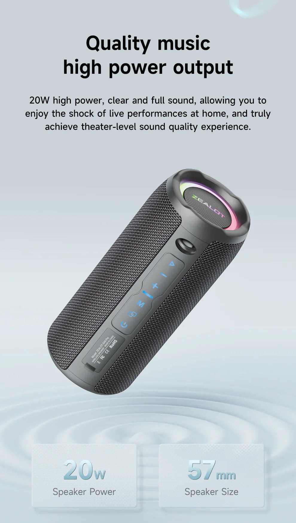 ZEALOT Portable Bluetooth Speaker
