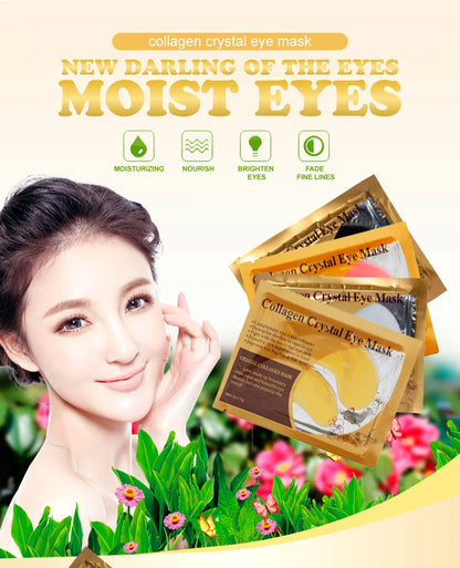 Gold Collagen Crystal Eye Mask - Firming & Moisturizing Eye Patches (5/10/20/30 Pairs)