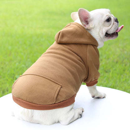 Fashion Dog Hoodie – Warm Autumn & Winter Small Pet Clothes, Thickened Two-Legged Sweater