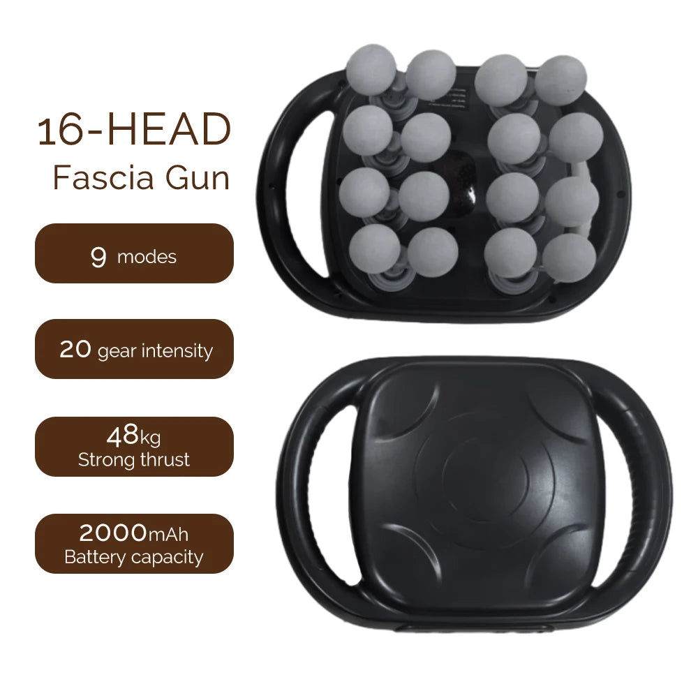 42-Head Fascia Gun High-Frequency Vibration Body Massager for Neck, Back & Waist Relief