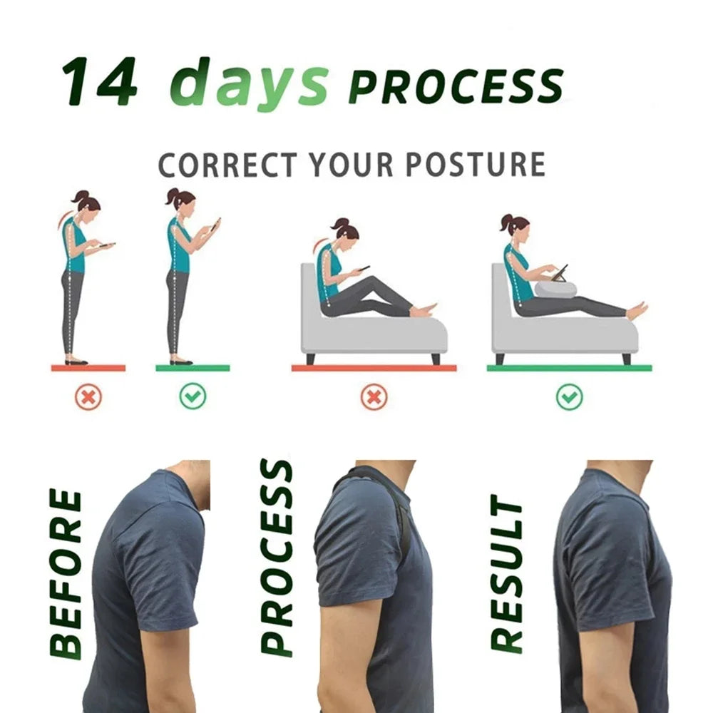Back Posture Correction Belt - Hunchback & Shoulder Straightener for Men and Women