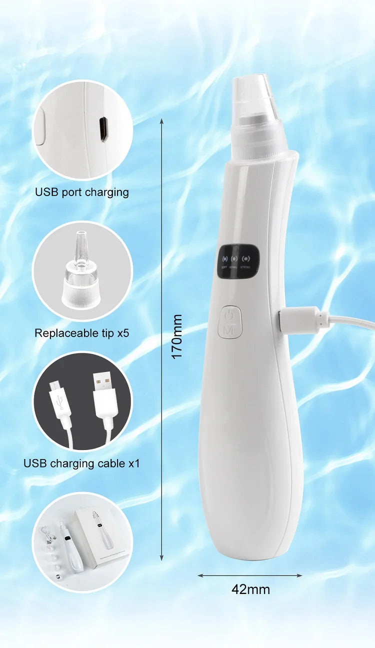 3-Suction Mode Face Cleansing Beauty Machine - Blackhead Removal & Dead Skin Remover Vacuum