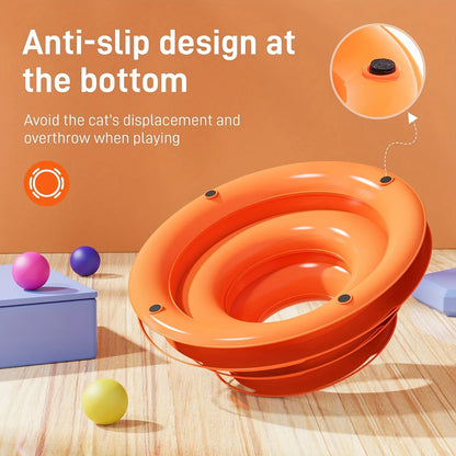 3-Layer Interactive Cat Toy Tower with Colorful Balls – Mental & Physical Exerciser for Cats