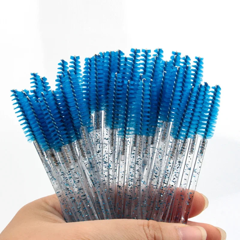 CNK Disposable Eyelash Brushes – 5/50 Pcs Mascara Wands Applicator Spoolers for Makeup