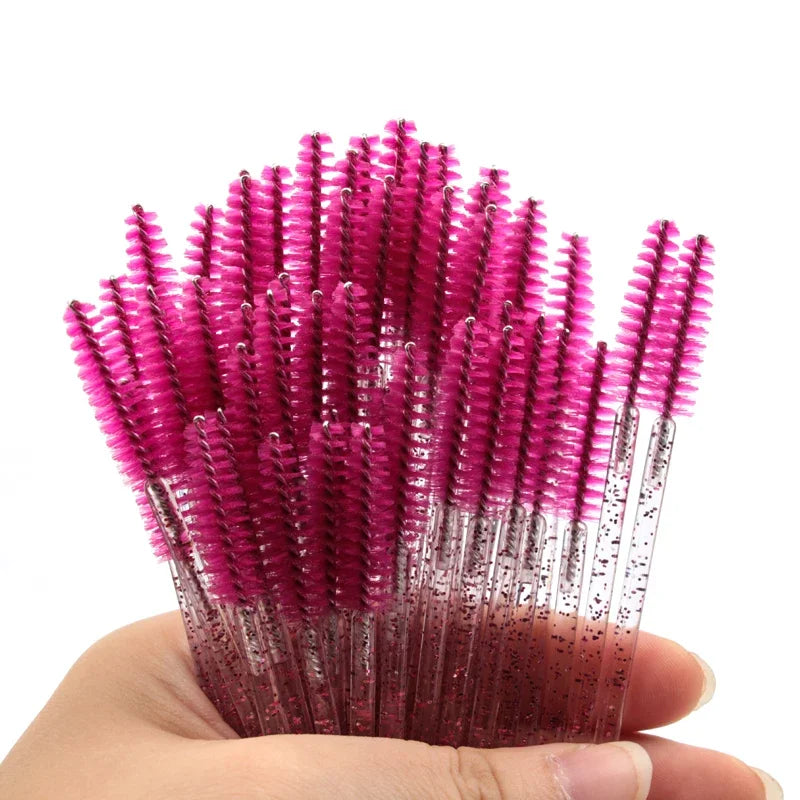 CNK Disposable Eyelash Brushes – 5/50 Pcs Mascara Wands Applicator Spoolers for Makeup