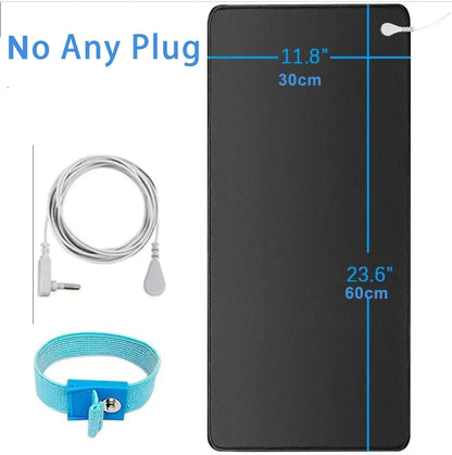 Anxiety Relief & Better Sleep Earthing Wristband Soft PU Grounding Mat