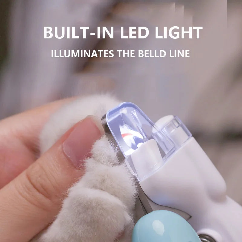 Professional Pet Nail Clippers with LED Light for Dogs, Cats & Small Animals