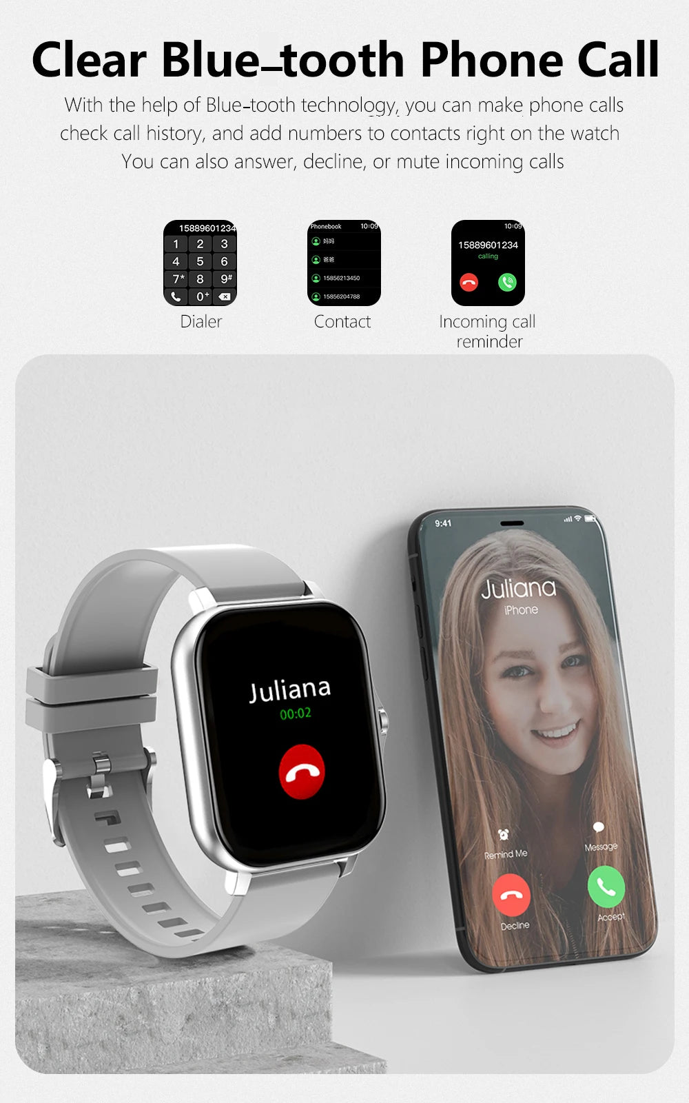 2025 Sport Smart Watch, Fitness Tracker, Health Monitor, Waterproof, Bluetooth Call for Men & Women, IOS, Xiaomi, Huawei