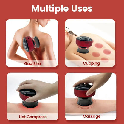 Smart Electric Vacuum Cupping Device Body Scraping Massager for Fatigue Relief & Health