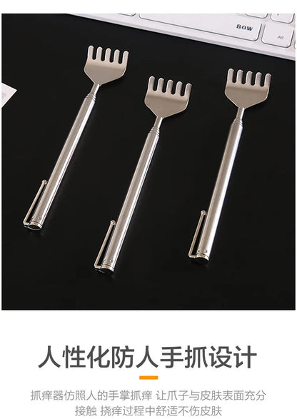 Portable Extendable Back Scratcher Stainless Steel Telescoping Itch Relief Tool