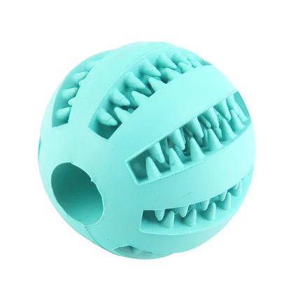 Dog Toy Ball Nontoxic Bite-Resistant Chew Ball for Dogs & Puppies Food Treat Feeder & Tooth Cleaning