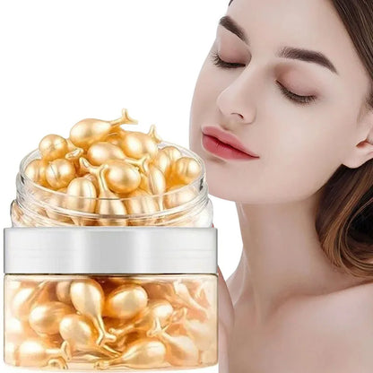50PCS Collagen Face Care Capsules - Acne, Wrinkle Remover & Firming Hyaluronic Acid Serum Essence