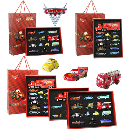 Disney Pixar Cars 3 Metal Diecast Lightning McQueen Mater Champion Car Model Toy Gift Set Jackson Uncle Truck Boy Birthday