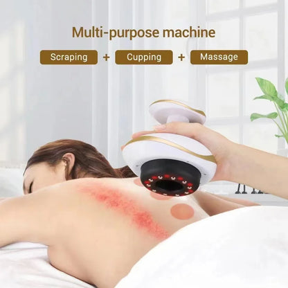 Home Electric Guasha Scraping Massage Cupping Body Massager with Suction & Heating Fat Burner