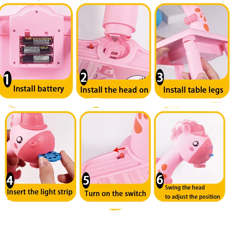 Children's LED Projector Drawing Table Toy, Educational Painting Set & Learning Board
