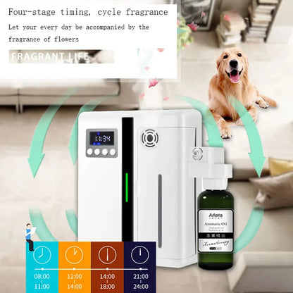 Scent Machine Aroma Diffuser, Wall-Mounted 160ML Fragrance Diffuser with Fan for Hotel & Home