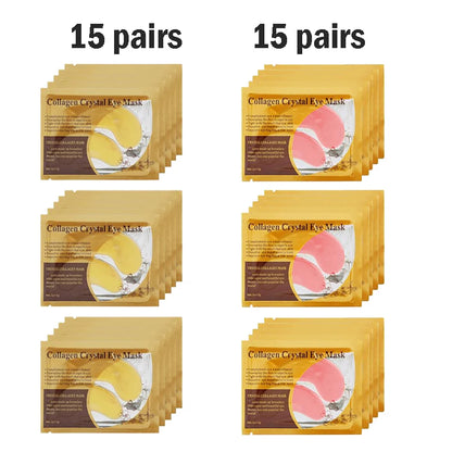 Gold Collagen Crystal Eye Mask - Firming & Moisturizing Eye Patches (5/10/20/30 Pairs)