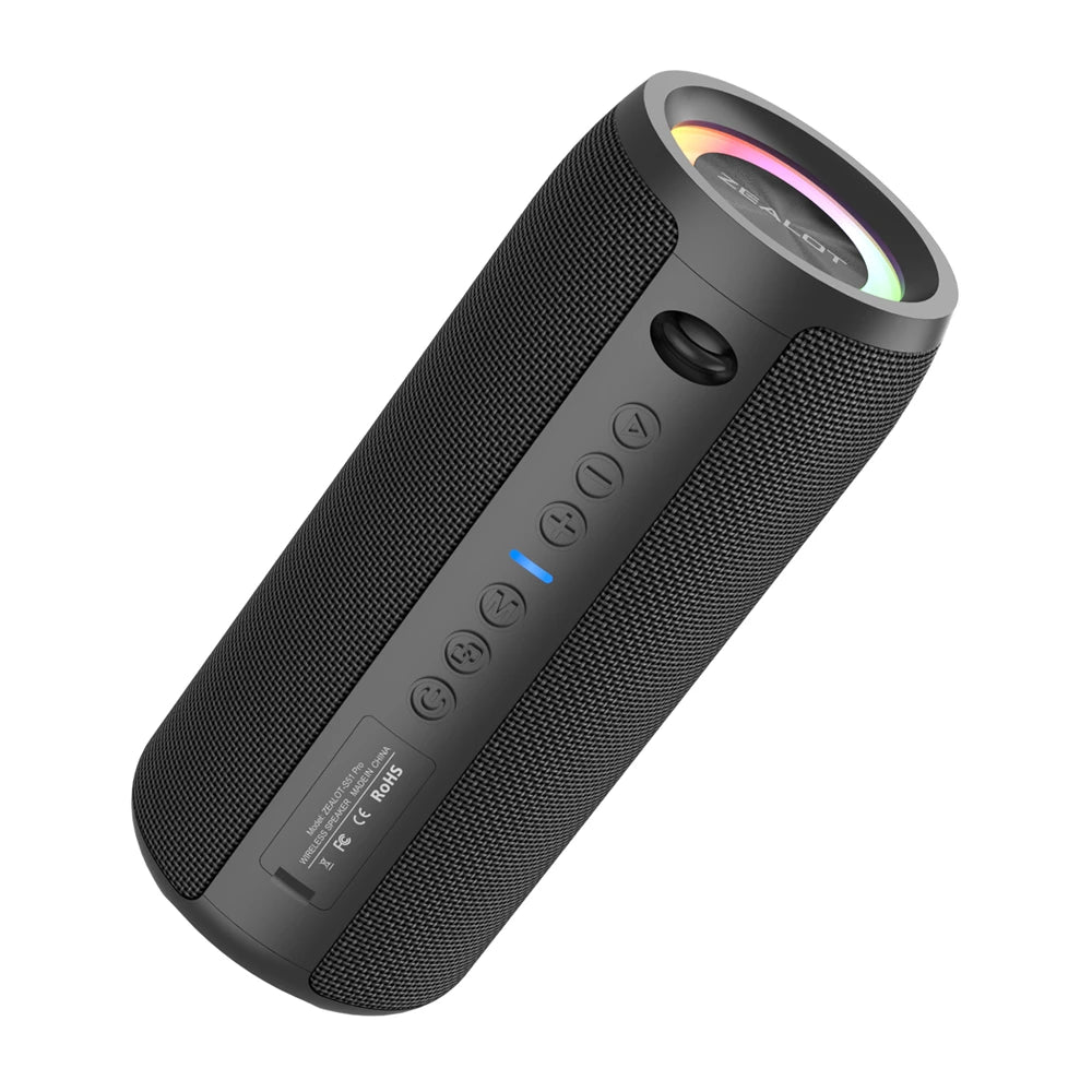 ZEALOT-S51Pro 40W High-Power Bluetooth Speaker, 3D Stereo Bass, Portable, IPX5 Waterproof, TWS Boom Box