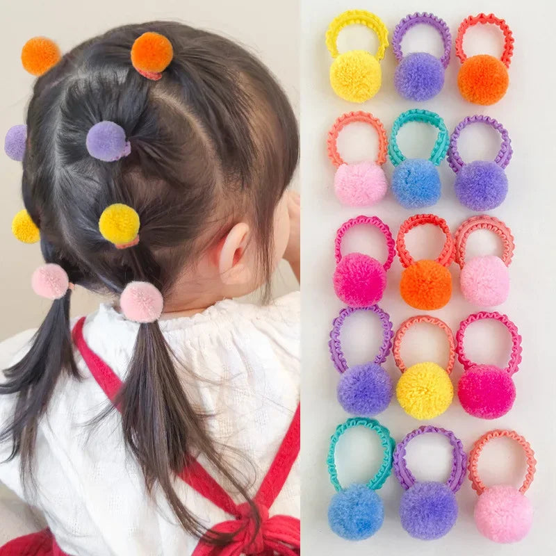 Girls Colorful Plush Ball