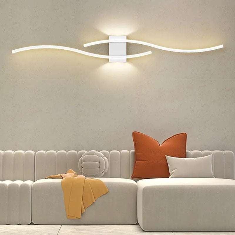 Modern LED Wall Lamp - Long Strip Decorative Lighting for Bedroom, Living Room & TV Background