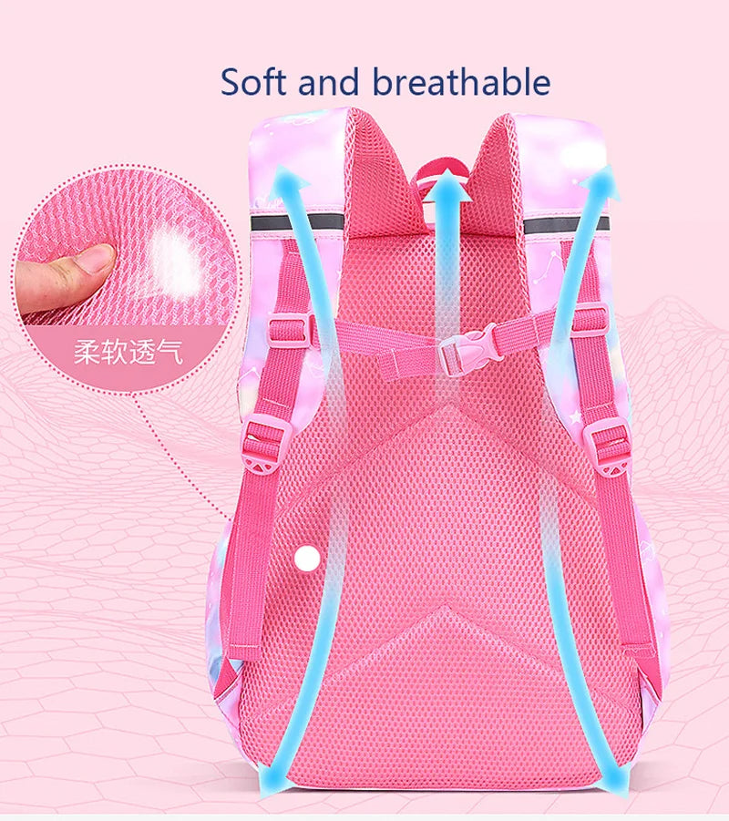 Kawaii Pink Backpack for Girls – Waterproof School Bag for Kids & Teens