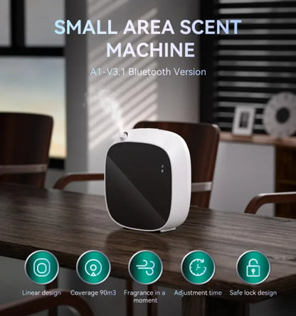 Smart Fragrance Oil Diffuser, App-Controlled, 100ML Battery Operated Air Freshener for Home & Office